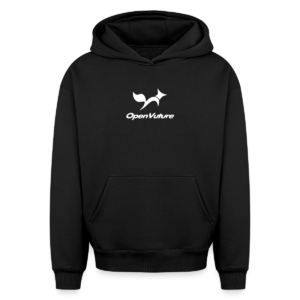 Oversized Heavyweight Unisex Hoodie, black, front